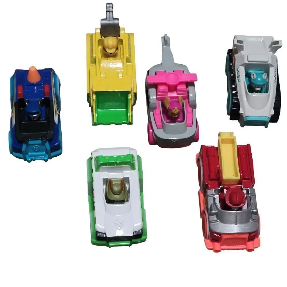 Paw Patrol neon die-cast rescue vehicle set